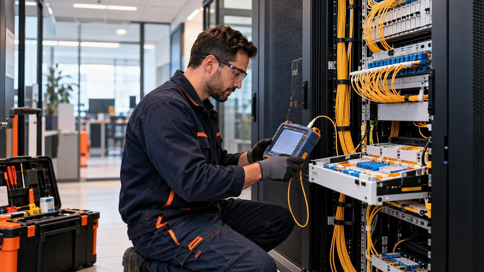 Technicien ALTRUISTEC intervenant sur des équipements réseau